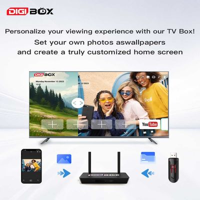 Digbox 64GB Android 12 Box 4K 60fps 6K 30fps tv Box met spraakbesturing